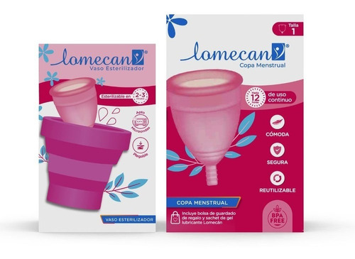 Pack Copa Menstrual Talla 1 + Vaso Esterilizador Lomecan