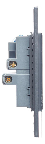 Bp25-cnn Placa Con 2 Contactos Y 2 Entradas De Usb Cristal N 15 A 240v Negro