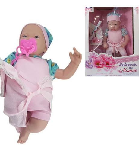 Boneca Bebezinho Da Mamãe Com Macacão 2082 3