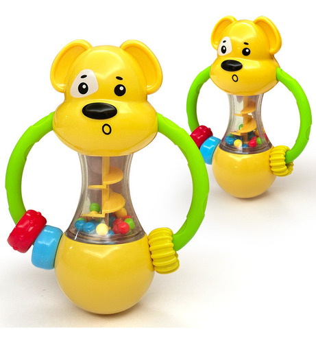 Juguetes De Educación Temprana De Goma Suave Para Bebés Color Amarillo