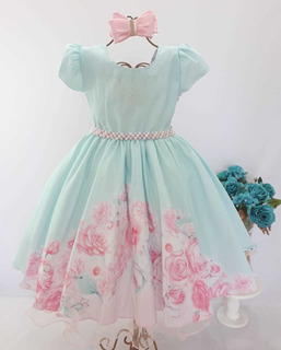 vestido de princesa verde infantil