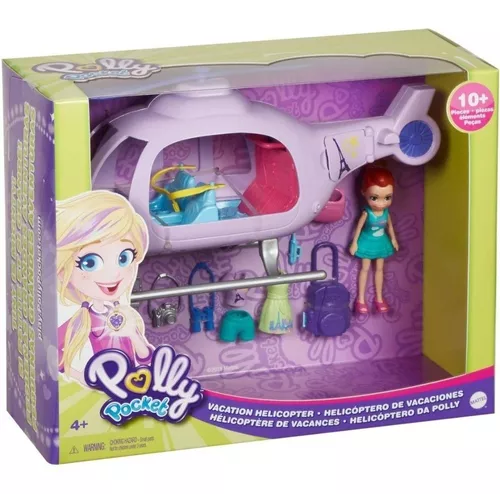 Boneca Polly Pocket Helicóptero de Aventura Mattel - Blanc Toys