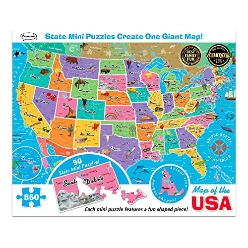 Re-marks Mapa De Ee. Uu. Deluxe Jigsaw Puzzle Con Piezas Whi