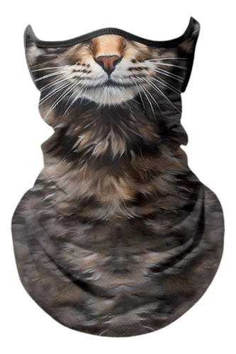2 De Cuello Con Máscara Facial De Animales Para Gato Gris