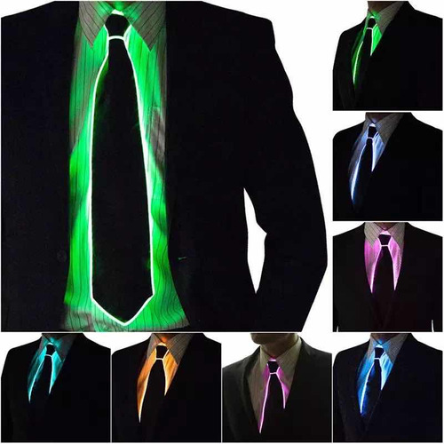 Corbata Led Neon - Cotillon - Fiesta - 45cm- Universo Mágico