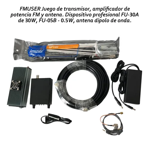 Transmisor Fm Emisora Comunitaria + Antena 30w Alcance 15km