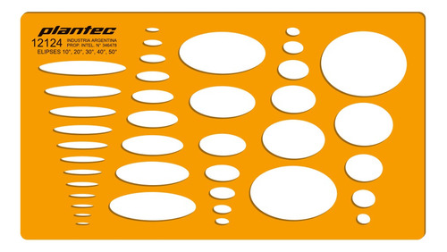 Plantilla Inyectada Plantec Elipses 10º, 20°, 30º, 40º Y 50º