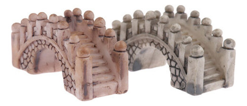Mini Stone Bridge Resin Micro Landscape Statue Decoratio Nna