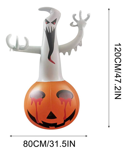 Adorno Inflable De Halloween Que Rompe El Terror Con Una Cor