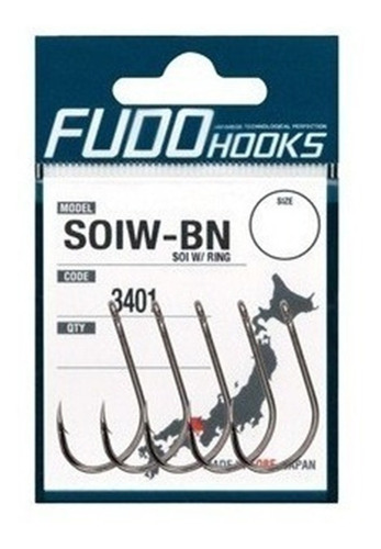 Anzuelos Fudo Hooks Soiw-bn N°11/0 X2