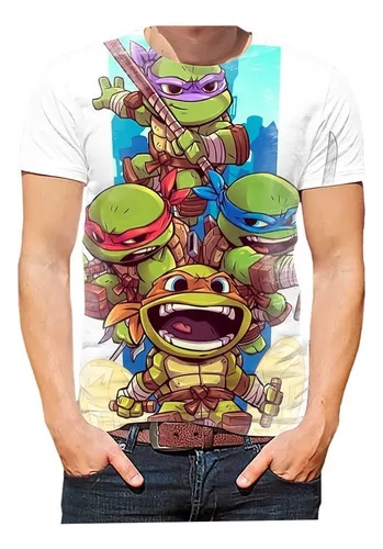 CAMISETA TARTARUGA NINJA DESENHO INFANTIL