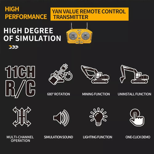 Bulldozer Rc 1:20 Rc 2.4 G Rc Engineering Vehicle Crawler