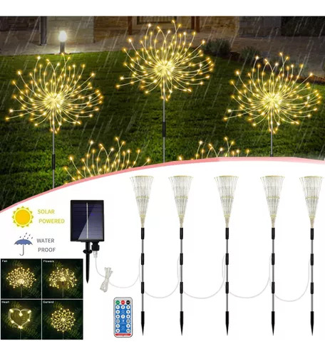 Guirnalda De Fuegos Artificiales Led Solares A Prueba De Agu