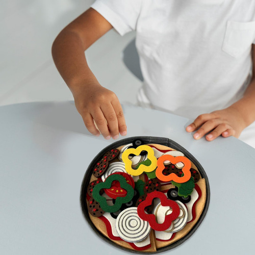 Conjunto De Comida De Pizza, Brinquedo Educacional Infantil