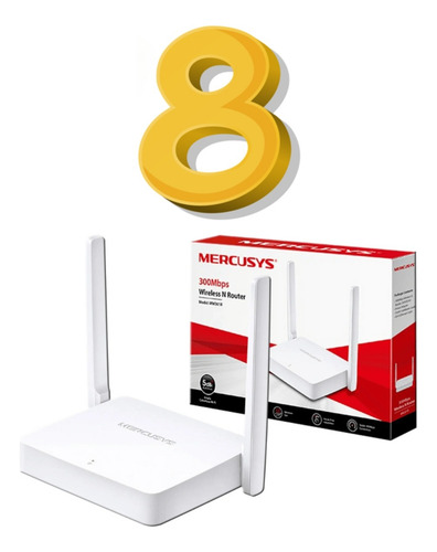 Kit 8 Router Inalambrico Mercusys Mw302r Wisp Multimodo 300
