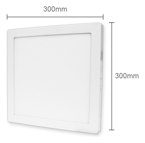 Plafon Led 24w Sobreponer Cuadrado Luz Blanca 2pzs Jwj Color Blanco