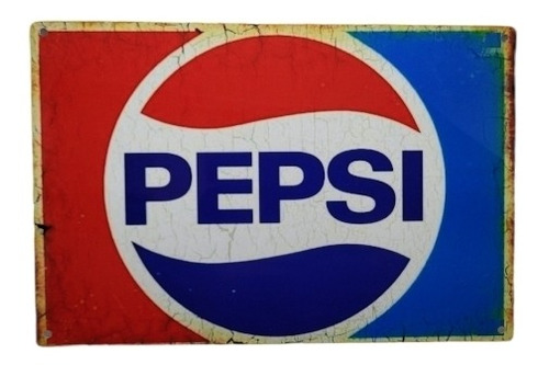 Letrero Metálico 20 X 30 Cm Pepsi Cola Vintage From Usa