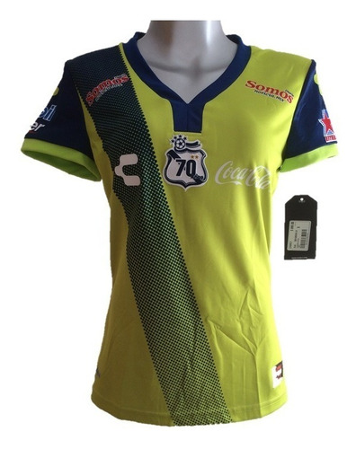 Jersey Puebla Tercer Uniforme 70 Años Dama Mujer 2015 Charly