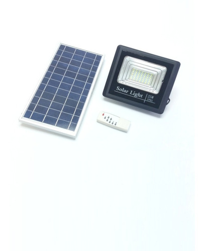 Foco Led Soalr De 25w Con Panel Incluido