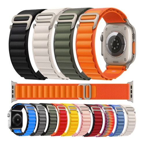 Imagen 3 de 9 de Correa Manilla Alpine Loop Para Apple Watch 42 44 45mm Ultra