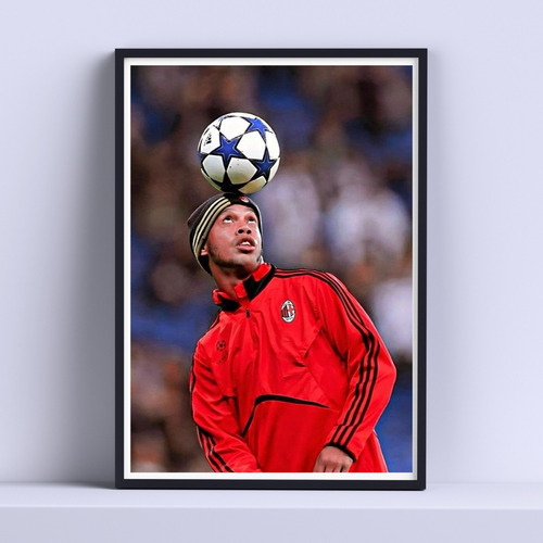 Cuadro Ronaldinho Milan Jueguito 30x40cm Deco Listo P Colgar