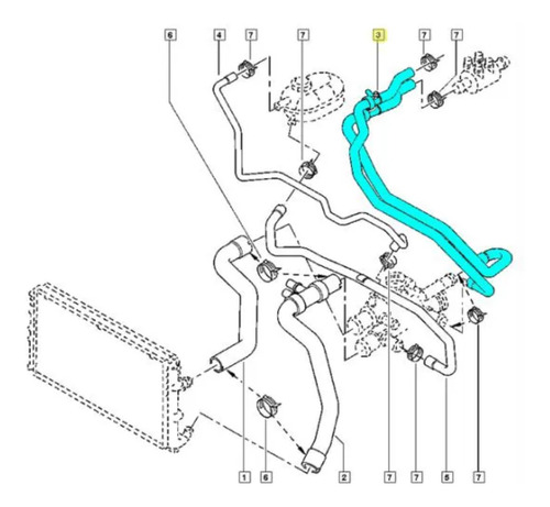 Mangueira Dupla Ar Quente Renault Master 2.5