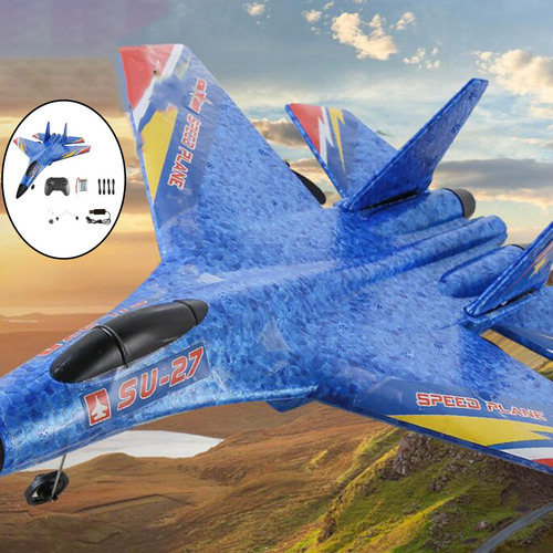 Su-27 Rc Fija Rtf 2 Canales Luces Frescas Epp Espuma