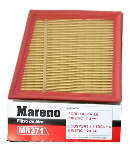 Filtro De Aire Mareno Mr371 Ecosport Kinetic 1.5 - Maranello