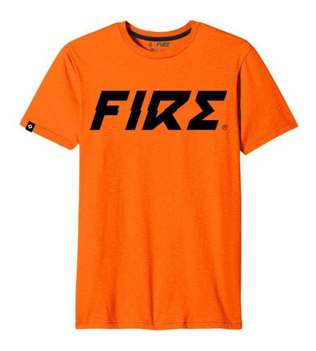 Remera Urbana Moto Classic Naranja Fire