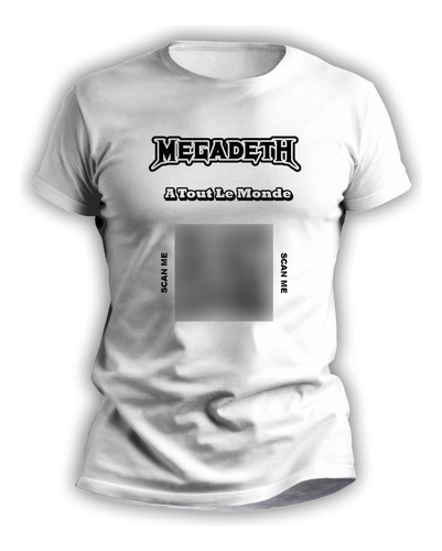 Remera Heavy Hombre Mujer Qr Personalizada Megadeth - 3261