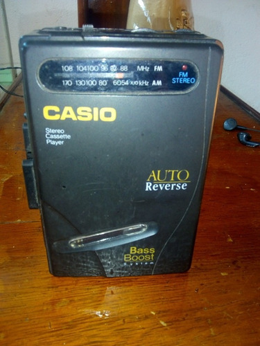 Walkman Casio Stereo Cassete Player Auto Reverse Bass Boost