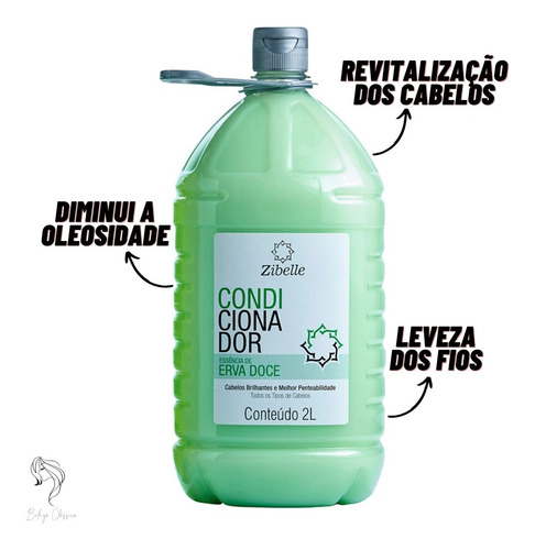 Kit Shampoo Sem Sal + Condi Erva Doce 2l Brilho Intenso