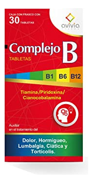 Complejo B Vitaminas Tabletas, 30 Piezas