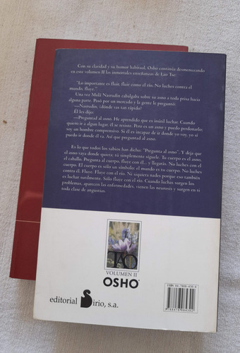 Tao Los Tres Tesoros - 3 Tomos - Osho - Editorial Sirio (Usado)