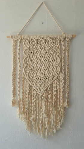 Tapiz De Algodón Fino 100% Hecho A Mano Colgante De Macramé