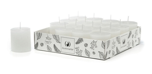 Imagen 2 de 7 de Velón Veloncito Velones Blanco Neutro X 16 Velas Souvenir