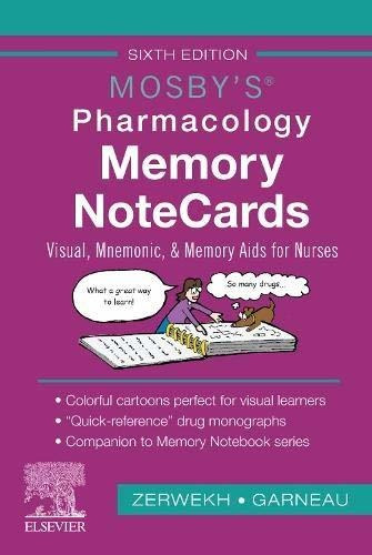 Book : Mosbys Pharmacology Memory Notecards Visual,...