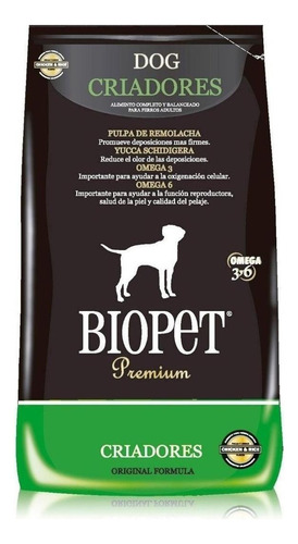 Alimento Biopet Premium perro adulto todos los tamaños sabor pollo y arroz en bolsa de 20 kg