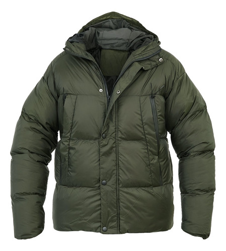 Campera Hombre Puffer Impermeable Abrigada Capucha Liviana