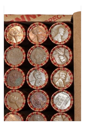 Rollo De 50 Monedas Centavos Lincoln De Trigo (Usado)