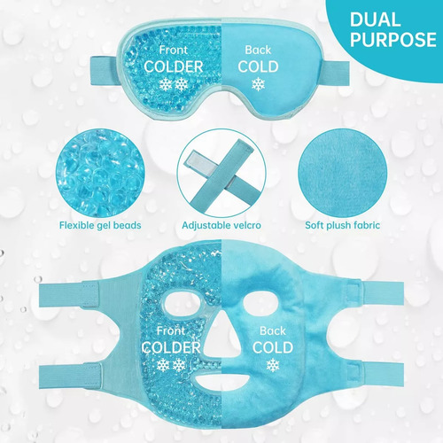 Máscara Facial Para Olhos Ice Cooling Para Reduzir