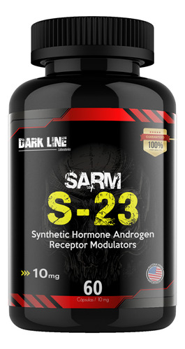 Sarm S-23 Synthetic Hormone Androgen 60 Caps Dark Line