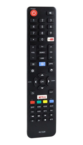 Imagen 3 de 9 de Control Remoto Jvc Fanco Atvio Rc320 Smart Tv Netflix