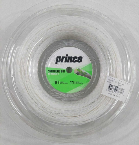 Rollo De Cuerdas Prince Syn Gut Duraflex 1.25mm White 200mts