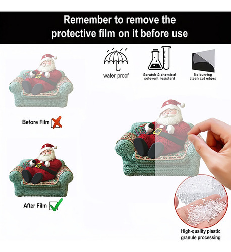 Colgante Acrílico O Sofa De Papá Noel Para Interior De Coche