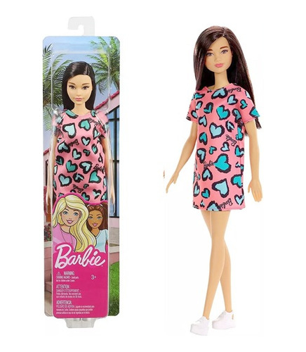 Muñeca Barbie Surtido Fashion Dolls Vestido De Corazon T7439