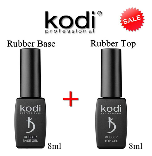 El Mejor Set 2 En 1 Base De Goma De 8 Ml + Tapa De Goma De 8