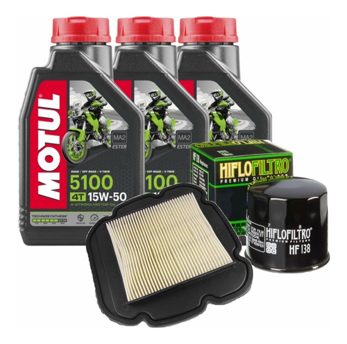 Kit Service Suzuki V Strom 1000 Filtro Aceite +  Aire + 5100