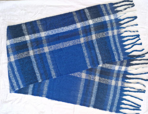 Bufanda De Lana Importada Frizada. Marrón,azul, Negro, Rosa, Liso