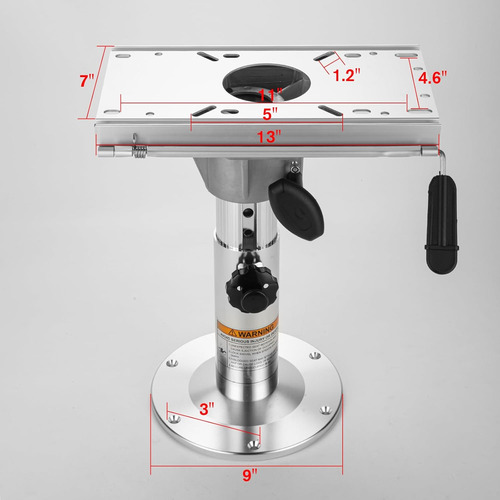 Pedestal De Asiento De Barco Con Tobogán, Altura Ajustable D